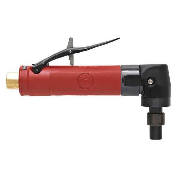 Chicago Pneumatic Right Angle Die Grinder, 1/4 in NPT Female Air Inlet, 1/4 in Collet, Heavy Duty, 12,000 RPM, 0.5 hp - CP3019-12AC