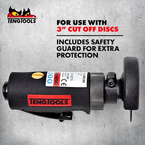 Teng Tools High Speed Reversible Ergonomic Pneumatic Air Cut Off Tool - ARC80