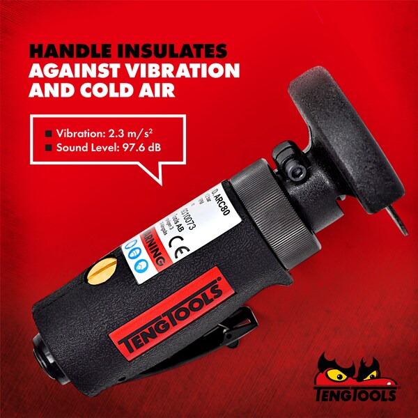 Teng Tools High Speed Reversible Ergonomic Pneumatic Air Cut Off Tool - ARC80