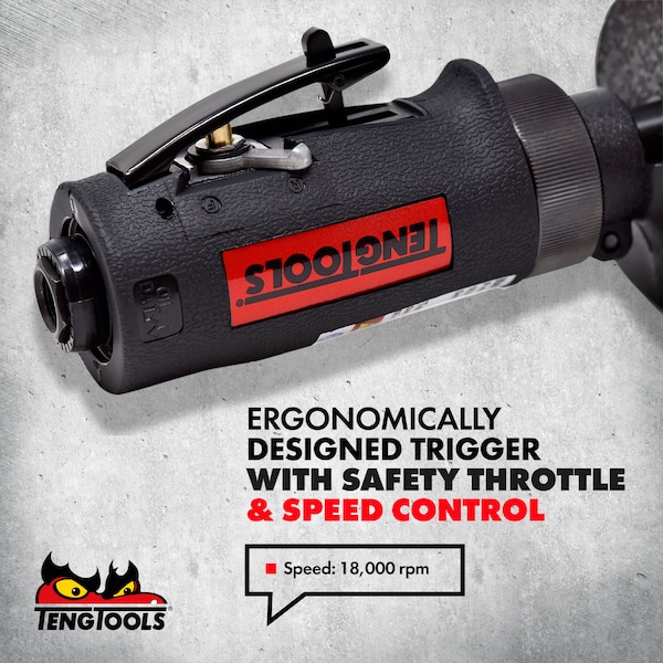 Teng Tools High Speed Reversible Ergonomic Pneumatic Air Cut Off Tool - ARC80