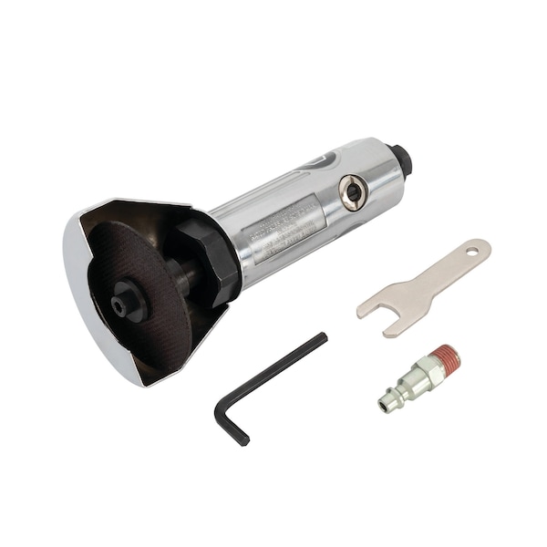 Steelman 3'' Air Cut-Off Tool with Metal Guard, Polished Chrome - 61224