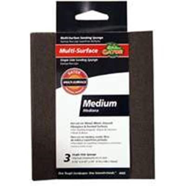 Esponja de lijado mediano de 4.5 x 5.5 pulgadas - Paquete de 3