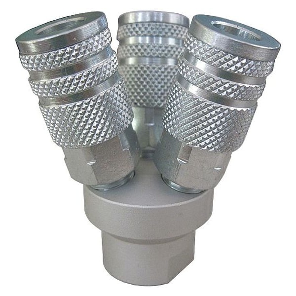Speedaire Air Gun Manifold, 1/4 FNPT, Industrial - 22YK99