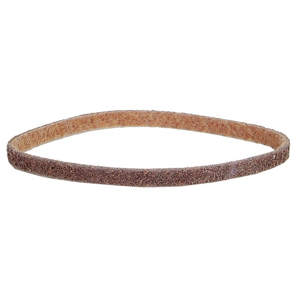 Banda de lija Norton Abrasives, 1/2 pulg de ancho, 24 pulg de largo, sin tejer, Óxido de aluminio, grano 80, medio, preparación rápida, color café - 66261055312