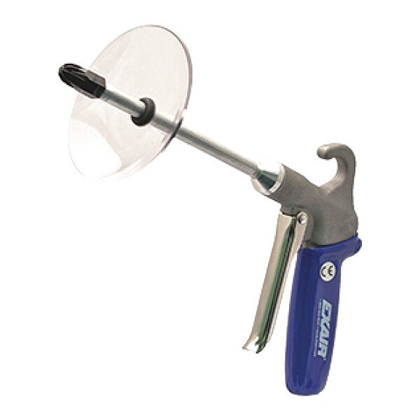 Exair Safety Air Gun, 10 CFM, 6" Ext, Shield, Outlet Size: 1/8" NPT - 1299-PEEK-6-CS
