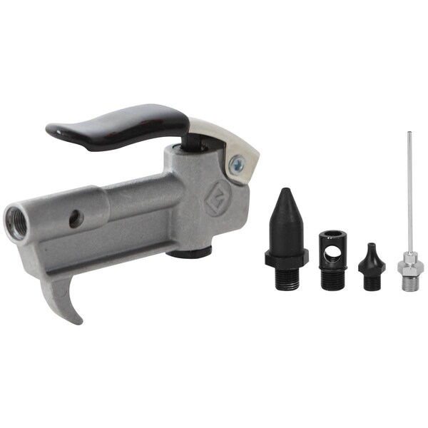 K-Tool International Air Blow Gun Kit, 4 Tips, 71015 - KTI71015