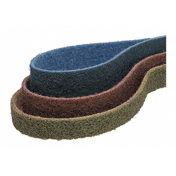 Banda de lijado Superior Abrasives, 1" de ancho, 132" de largo, Acondicionamiento de Superficie, Óxido de Aluminio, Mediano - A020558