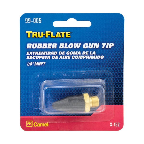 Tru-Flate Tru-Flate Brass Air Blow Gun Rubber Tip 1/8 in. - 99005