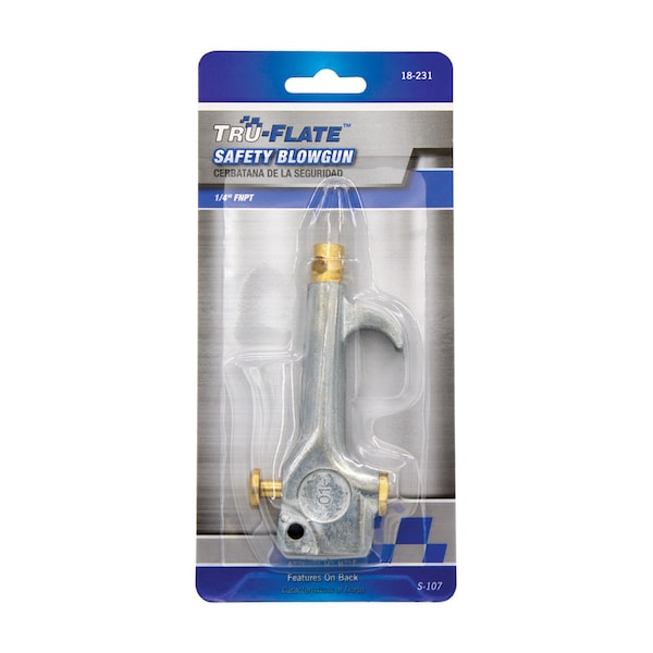 Tru-Flate Tru-Flate Steel Air Blow Gun Safety Lever 1/4 in. NPT - 18231