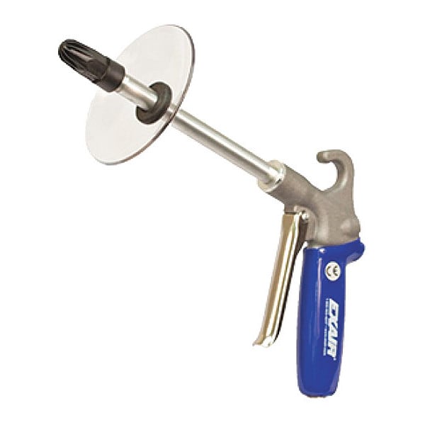 Exair Safety Air Gun, 14 CFM, 6" Ext, Shield, Body Material: Cast Aluminum - 1210-PEEK-6-CS