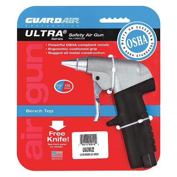 Guardair Ultra Whisper Jet Air Gun, 40 cfm - U80WJ2