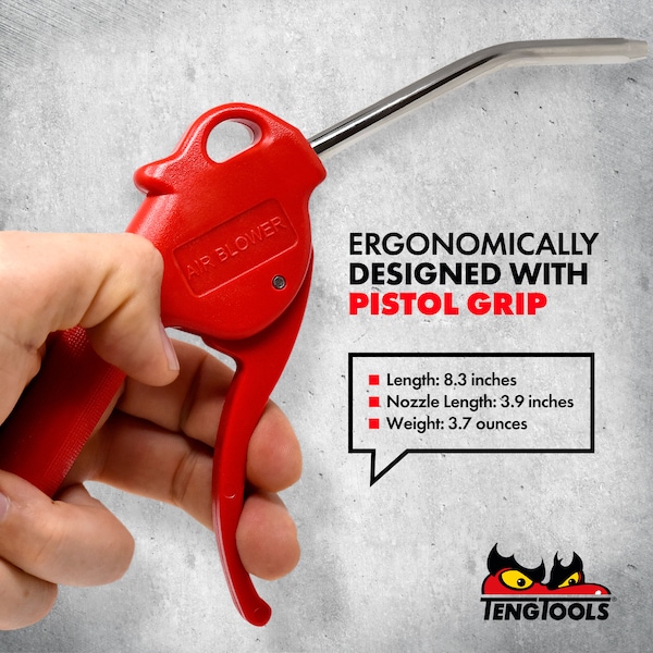 Teng Tools Pistol Grip Style Air Blow Gun w/3.94" Long Nozzle - ARB01