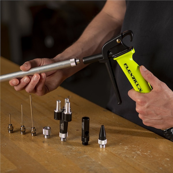 Legacy Mfg Flexzilla X3 Blow Gun Kit 11-Piece, Zillagreen, 1EA - AG1211FZ