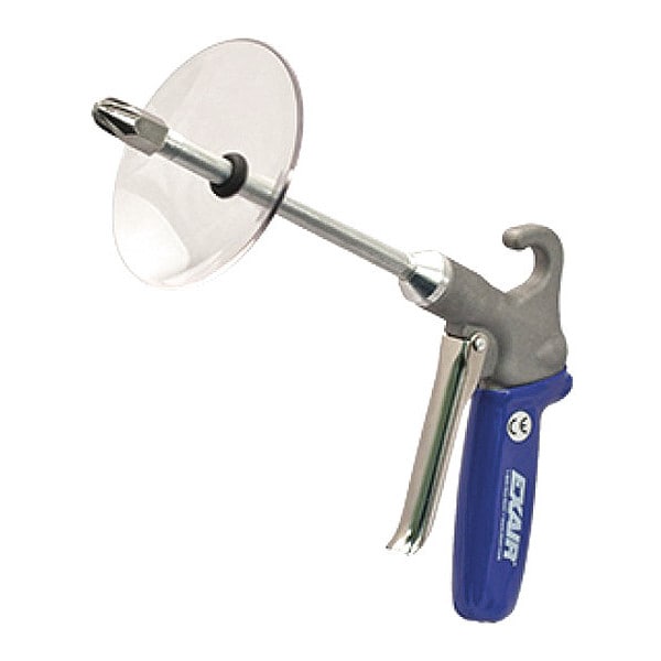 Exair Safety Air Gun, 10 CFM, 6" Ext, Shield, Air Gun Body Style: Ergonomic - 1299-6-CS