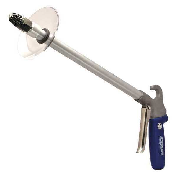 Exair Safety Air Gun, 35 CFM, 36" Ext, Shield, Air Gun Body Style: Ergonomic - 1250-PEEK-36-CS