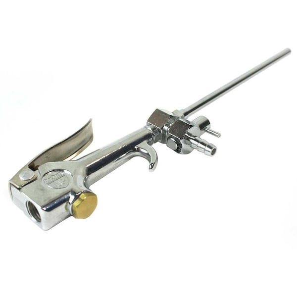 Interstate Pneumatics Siphon Spray Gun Blow Gun with Valve and 8ft 1/4-inch Braided PU Hose, PK 50 - B305-50K