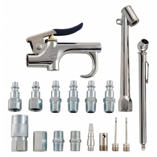 Campbell Hausfeld Air Tool and Accessory Kit, 1/4" I/M, 17pc - MP284701AV