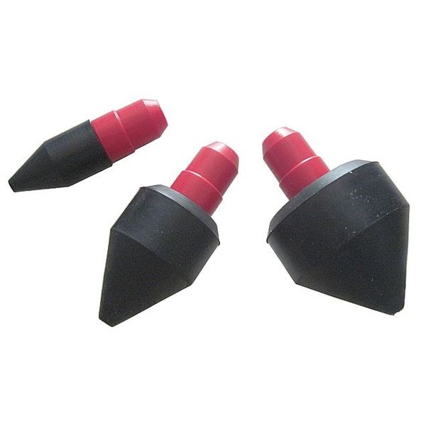 Speedaire Air Gun Nozzle Set, 3 Piece, Rubber Tips - 22YK70