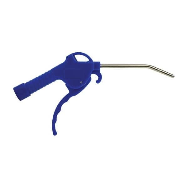 Midland Industries Blow Gun, Pistol Grip, 14 in, 150 psi Working, 4 Tube Length, Nickel Plated Carbon SteelPolyoxyme - 320035