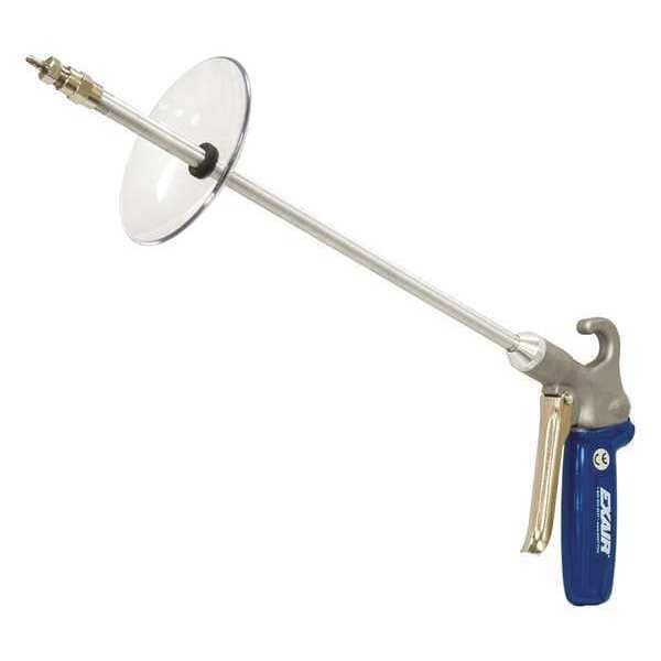 Exair Safety Air Gun, 8.3 CFM, 12" Ext, Shield, Body Material: Cast Aluminum - 1298SS-12-CS