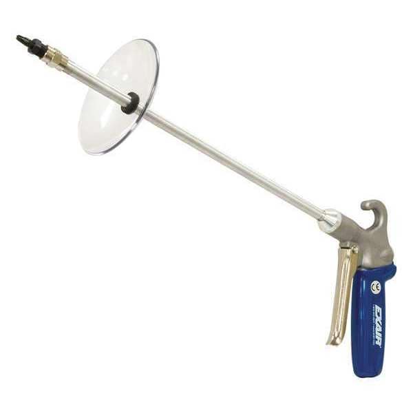 Exair Safety Air Gun, 8.3 CFM, 36" Ext, Shield, Body Material: Cast Aluminum - 1298-PEEK-36-CS