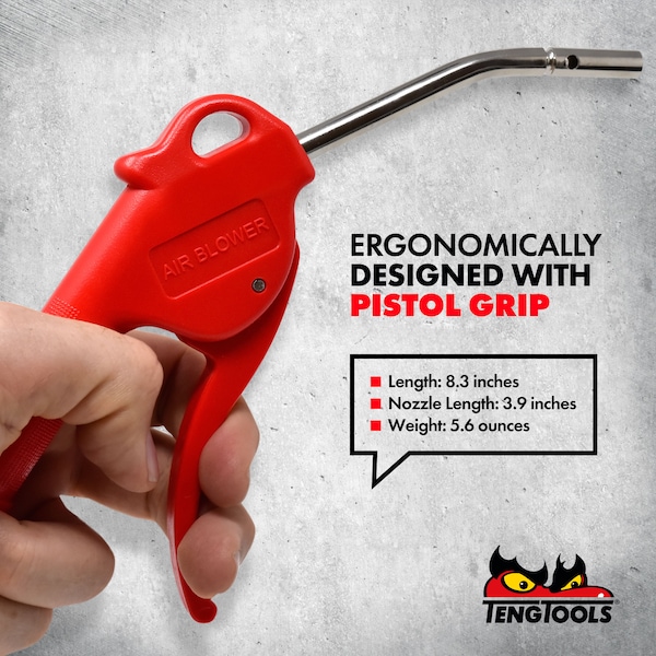 Teng Tools Pistol Grip Style Air Blow Gun w/3.94" Long Nozzle - ARB03