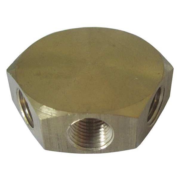 Speedaire Air Gun Manifold, 3/8 FNPT In, 1/4 Out - 22YK91