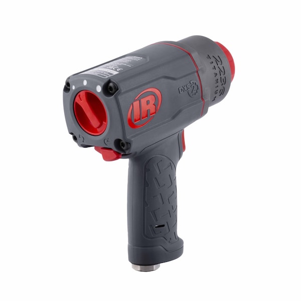 Ingersoll-Rand DXS2 1/2" Air Impact Wrench, Quiet, 1500 ft-lb, Titanium Hammercase, Friction Ring Retainer - 2236QTIMAX