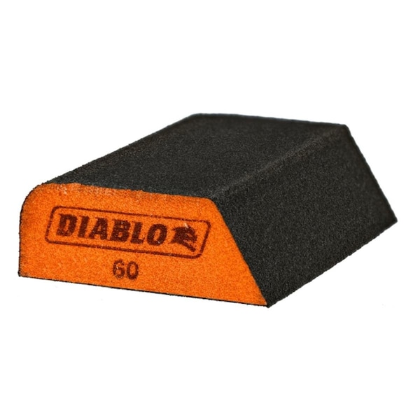 Lija de esponja de lijado medio de borde plano Endura-Bond con grano 60 de Freud America - 1018165