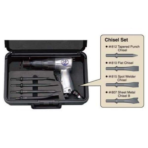 Sp Air Air Hammer Kit with 4 Chisels, 3000 bpm - SP-1410K