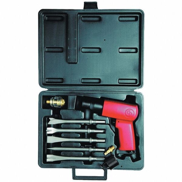 Chicago Pneumatic Kit - 0.401 Inch Air Hammer, Round Shank, Stroke 2.64 in, Bore Diameter 0.75 in - 3000 BPM - CP7111HK