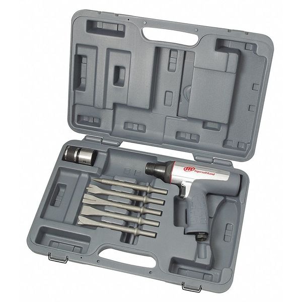 Ingersoll-Rand Air Hammer Kit, Industrial Duty, 0.401 in Shank Size, 3,530 bpm, includes 5-piece Chisel Set - 123MAXK