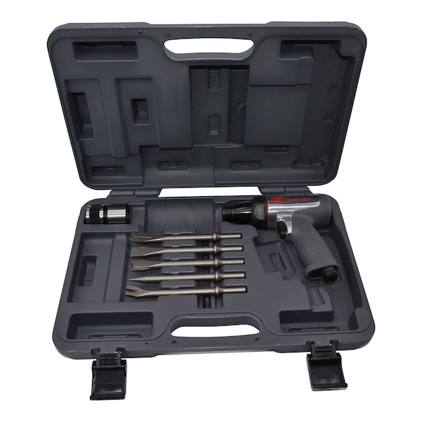 Ingersoll-Rand Air Hammer Kit, Industrial Duty, 0.401 in Shank Size, 3,530 bpm, includes 5-piece Chisel Set - 123MAXK