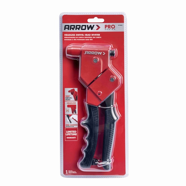 Arrow Fastener Headless 1-Handed Swivel Rivet Tool - RT300S
