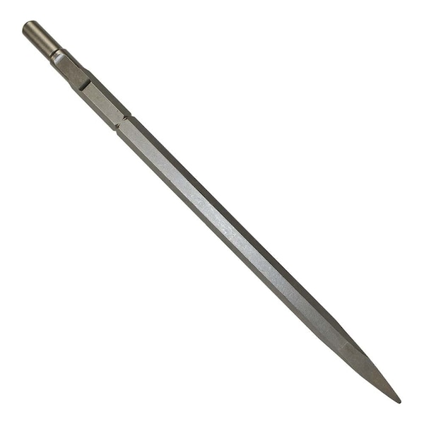Superior Steel Bull Point Bit Round Hex / Spline Hammer 17 Inch Long - SC8814