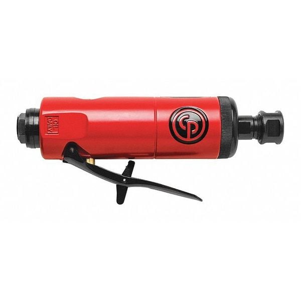 Chicago Pneumatic Air Straight Die Grinder, 1/4 in, 0.6 HP, Aluminum Alloy, Includes 1/4 in and 6mm Collet Holder - CP872