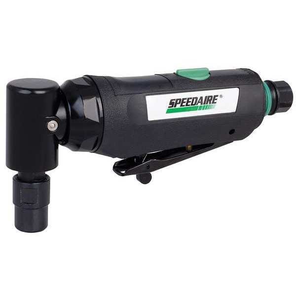 Speedaire Right Angle Die Grinder, 1/4 in NPT Female Air Inlet, 1/4 in Collet, Medium Duty, 20,000 RPM - 21AA82