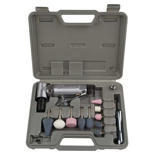 Ingersoll-Rand Right Angle Die Grinder Kit, 1/4 in NPT Female Air Inlet, 1/4 in Collet, Medium Duty, 21,000 RPM - 301BK
