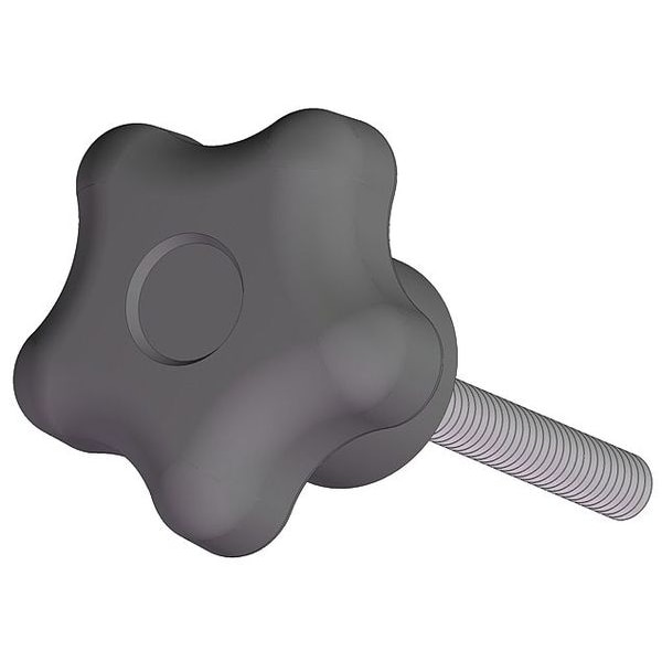 Innovative Components Star Knob with Screw, 1/4-20 Thread Size, 1.00"L, Steel - GN4C10005S2--21