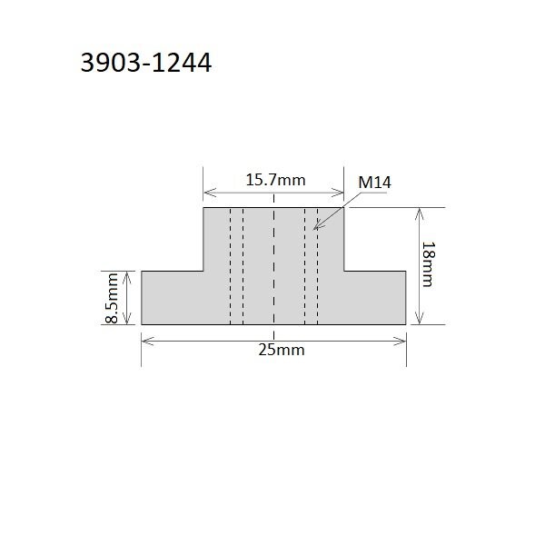 Hhip 15.7mm M14 X 2.00 T-Slot Nut - 3903-1244
