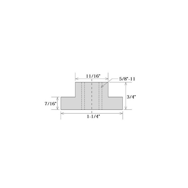 Hhip 11/16" 5/8-11 T-Slot Nut - 3903-1218