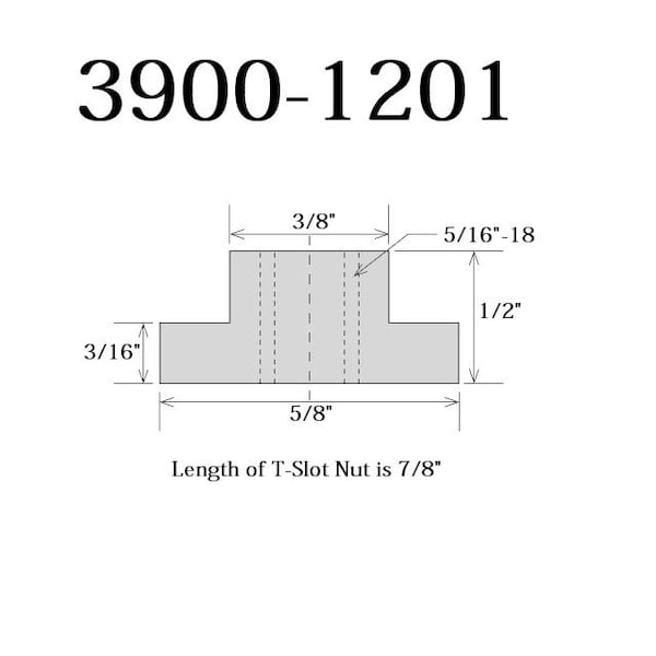 Hhip 3/8" 5/16-18 T-Slot Nut - 3900-1201