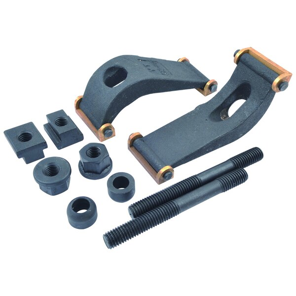 H & H Industrial Products 11/16" Universal Adjustable Clamp Set With Brass Plate (Fit 3/4" T-Slot) - 3900-0326