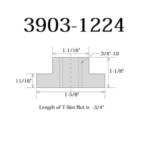 Hhip 1" 3/4-10 T-Slot Nut - 3903-1223
