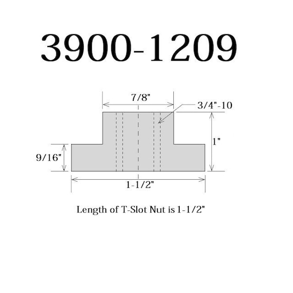 Hhip 7/8" 3/4-10 T-Slot Nut - 3900-1209