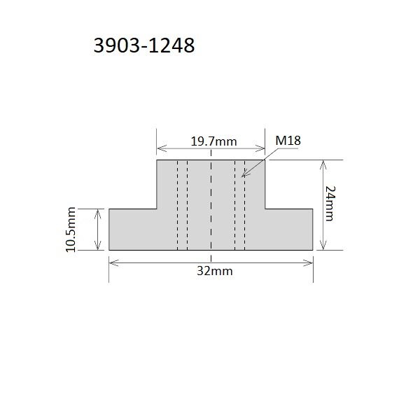 Hhip 19.7mm M18 X 2.50 T-Slot Nut - 3903-1248