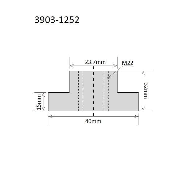 Hhip 23.7mm M22 X 2.50 T-Slot Nut - 3903-1252