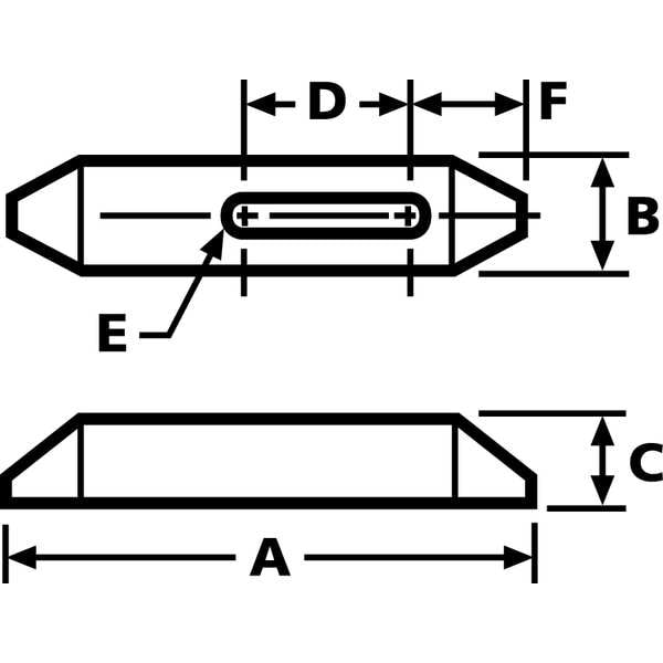 Te-Co Plain Clamp, 2 In, 6 In, 1-1/4 In - 30413