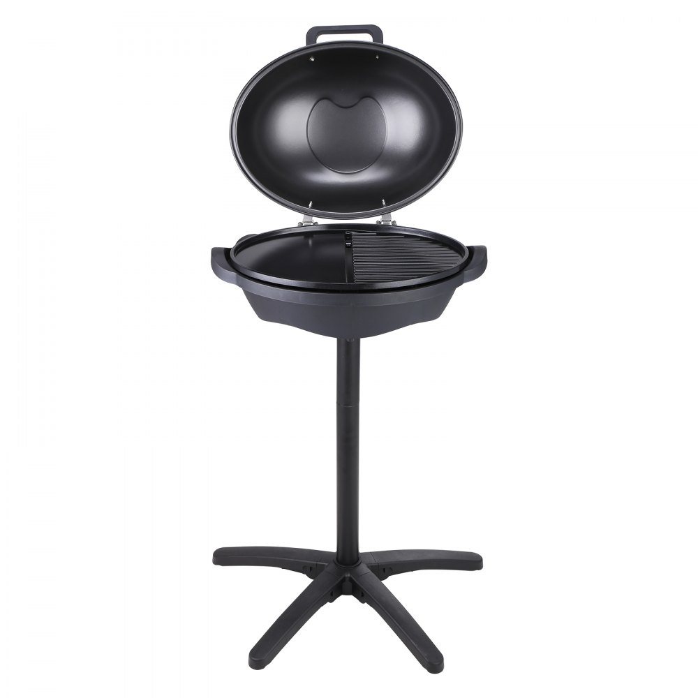 VEVOR Indoor/Outdoor Electric Grill, 1800W 200sq.in Electric BBQ Grill with Zone Grilling Surface, Removable Stand, Non-stick Patio Grill with Adjustable Temperature for Party Camping Yard - HWLSDKJHWL200V1NLV1