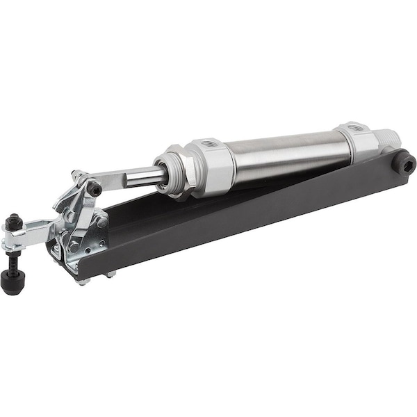 Kipp Pneumatic Clamp Horizontal, Form:A, Steel, Comp:Steel F1=1000 - K1548.01000